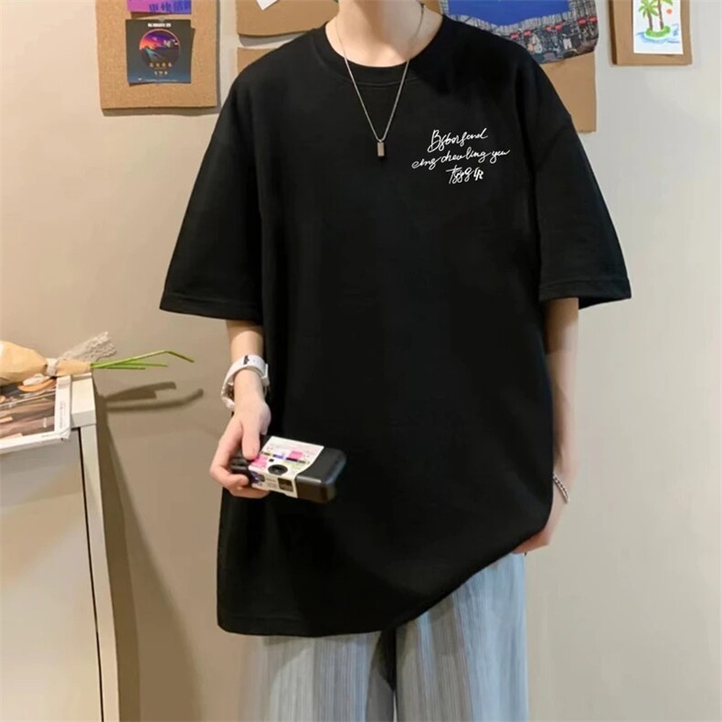 休闲高档男士短袖t恤潮牌欧货夏季半袖重磅纯棉修身百搭上衣,男装T恤,星座218-1（原230）