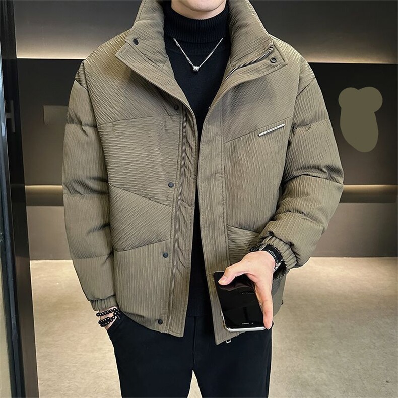 店主风时尚立领羽绒服男上衣2025冬季男士潮牌休闲白鸭绒外套,男装羽绒服,星座218-1（原230）
