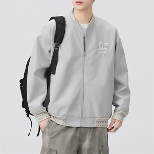 JK926P60春季新款港风宽松夹克百搭落肩简约上衣外套