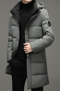 2021长款商务休闲爸爸外套中年男冬款休闲保暖羽绒服ZG2940-P360图片