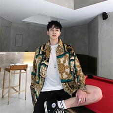 19春夏个性定制巴洛克宽松长袖衬衣潮流复古风A452--1901A，男装衬衫，电商A452