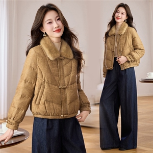 2025年冬季羽绒短款拼接羽绒服图片