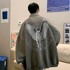 男装卫衣2026春秋季新款美式印花男生开衫外套XZ514-2-W6631-P63，女装短外套，星座514-2(原B239)