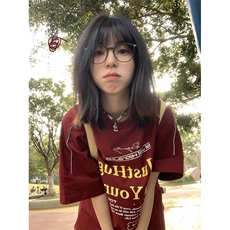 H0513-p35设计感精梳紧密短袖t恤女，女装T恤，星座617A-2