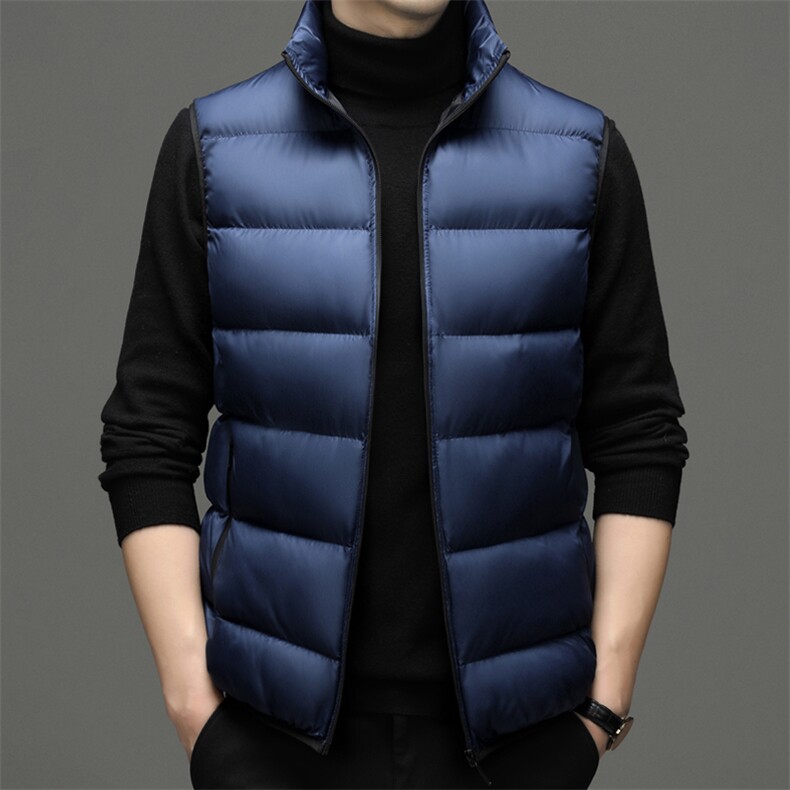 CAH9055钱塘2020-2冬季厚款商务休闲简约中年男士羽绒马甲P62,男装背心/马甲,钱塘207-2