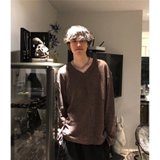 线条设计感休闲V领长袖打底衫D328-CX6608-P38特，男装T恤，电商D328