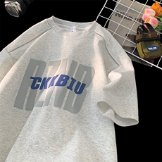 曼巴棉280克发泡印拉链短袖宽松大码T恤TT8315特p38控59，男装T恤，星座804-1