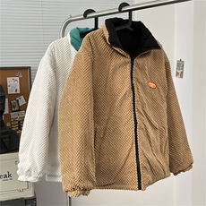 美式高街pu皮棉服男冬季痞帅宽松面包服外套潮牌设计感棉衣，男装棉衣，星座716-2
