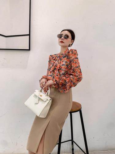 碎花上衣 气质包裙,女装,M&G