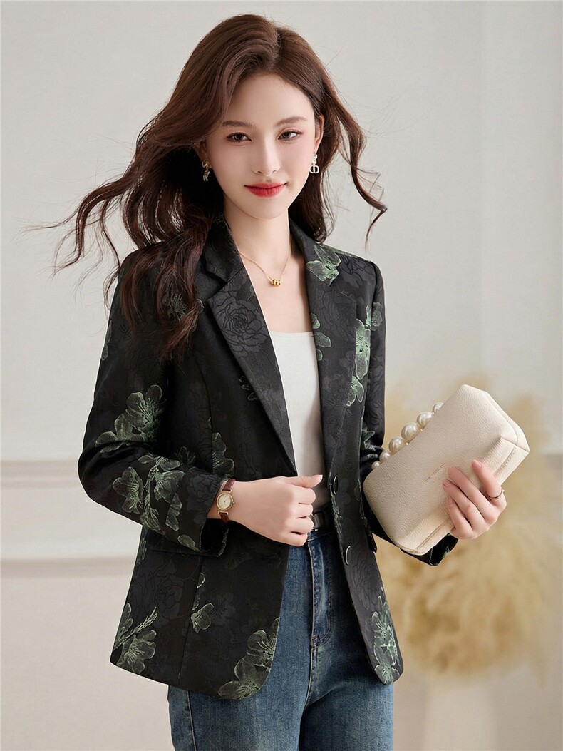 小西装外套女2026春秋装新款韩版时尚气质职场短款长袖女士小西服,女装短外套,伊航服饰