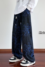XZ6162024秋季新款重磅豹纹复古直筒休闲长裤TY1094P75控88，男装休闲裤，星座512A（原616）