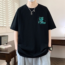 夏季男短袖t恤高品质多工艺发泡印大码T恤衫HF8382-P34，男装T恤，星座1206（原A206）