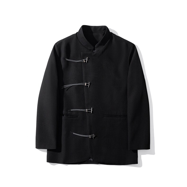 1中式金属盘扣大码M-5XL西服男96%聚酯纤维4%氨纶XF77071P85控128，男装西服，星座226-2