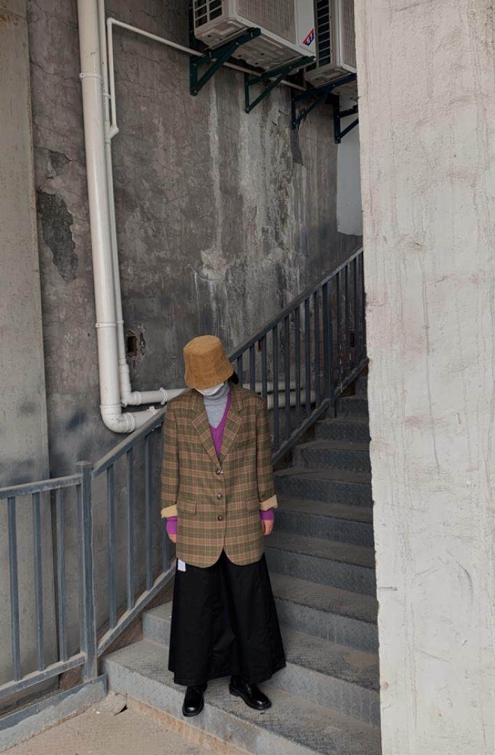 复古格子西装，女装西装，25Ann·Studio