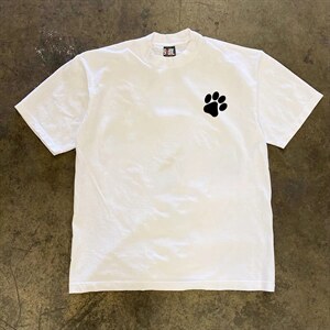 1506/Q3390/P35痞帅印花男夏季圆领宽松短袖重磅230g纯棉潮牌图片
