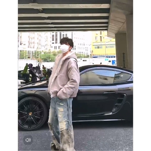 现货高品质美式高街冬季重磅硬挺短款座山雕毛领棉衣男女加厚外套图片