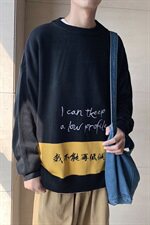 秋冬季港风外穿针织衫羊毛衫男圆领绣花毛衣内搭线衣M26，男装针织衫/毛衣，电商D202