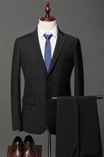 男士西服套装2023秋季薄款商务休闲宽松纯色帅气爸爸新款套装，男装西服套装，电商B212（原钱塘6029）