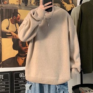 大码S-3XL 毛衣秋季休闲宽松长袖圆领针织衫冬季上衣  M360-P40图片
