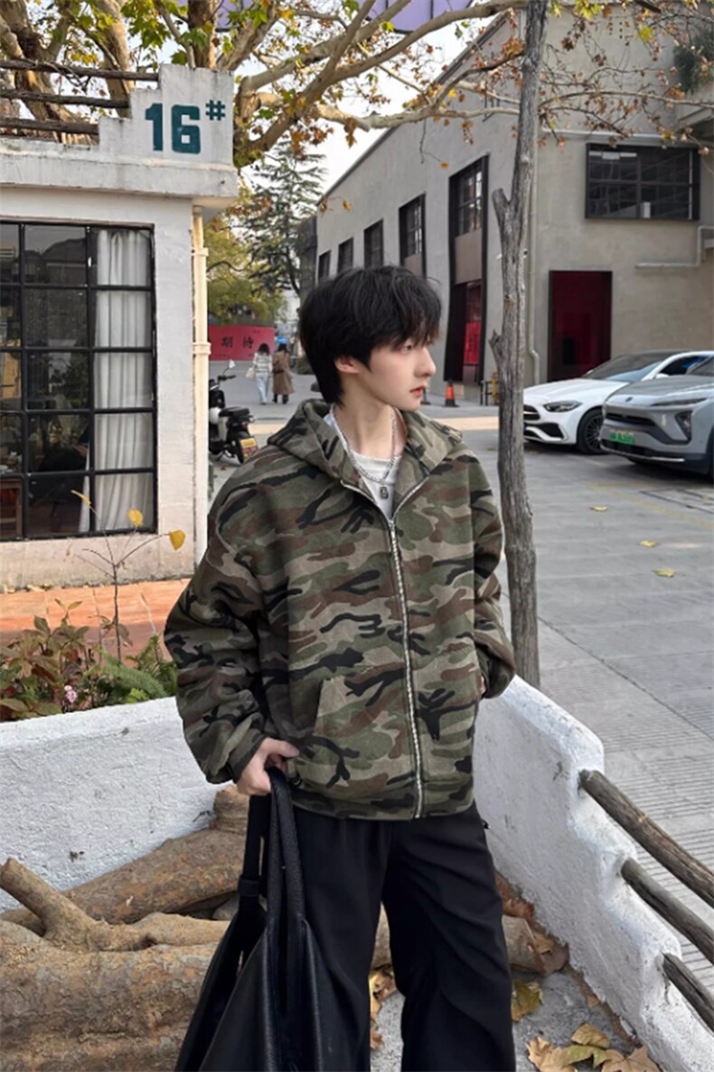 迷彩户外工装连帽卫衣夹克外套JK780特P51,男装夹克,星座908-1