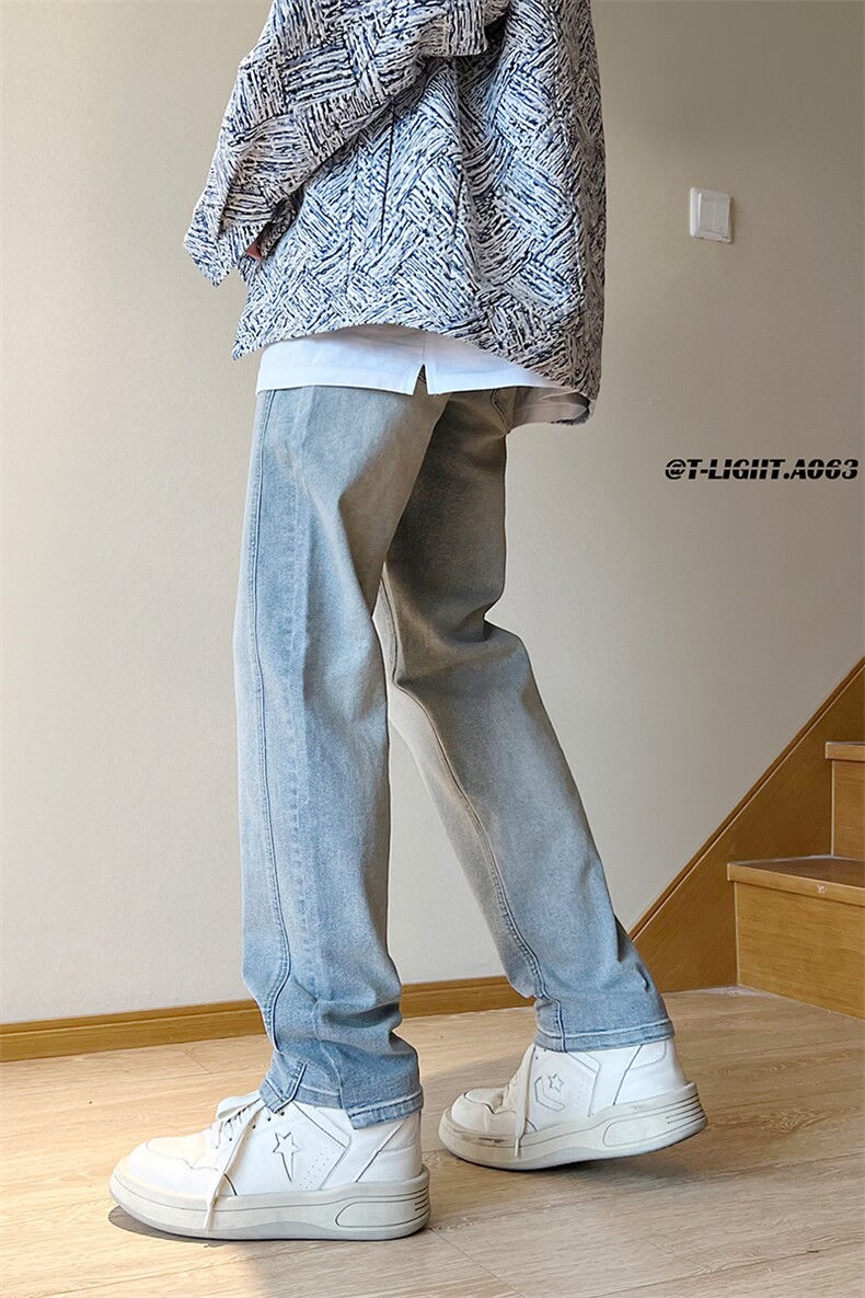 美式hiphop高街直筒重工艺水洗修身vibe牛仔裤货号K700P65,男装牛仔裤,电商A063