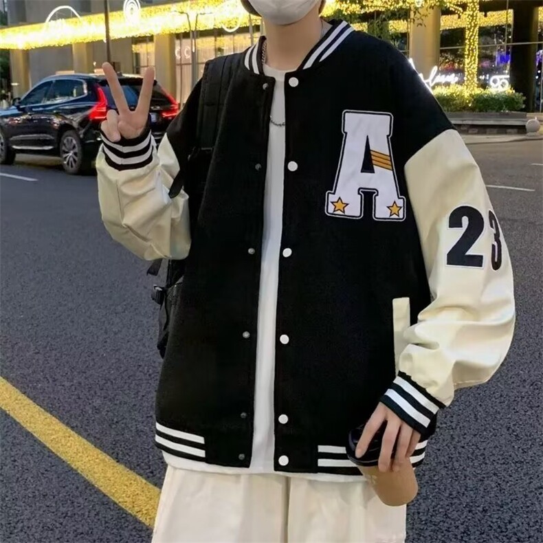 春秋棒球服外套男2024潮牌英伦潮流字母刺绣情侣学生冬季夹克,男装夹克,星座1013