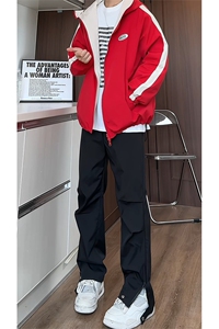 TZ90129088/P105套装新款两面服外套休闲裤男潮撞色两面穿两件套图片