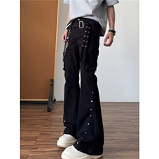 木乃伊绑带工装裤男小众设计高级感直筒户外休闲长裤，男装工装外套，四季星座505