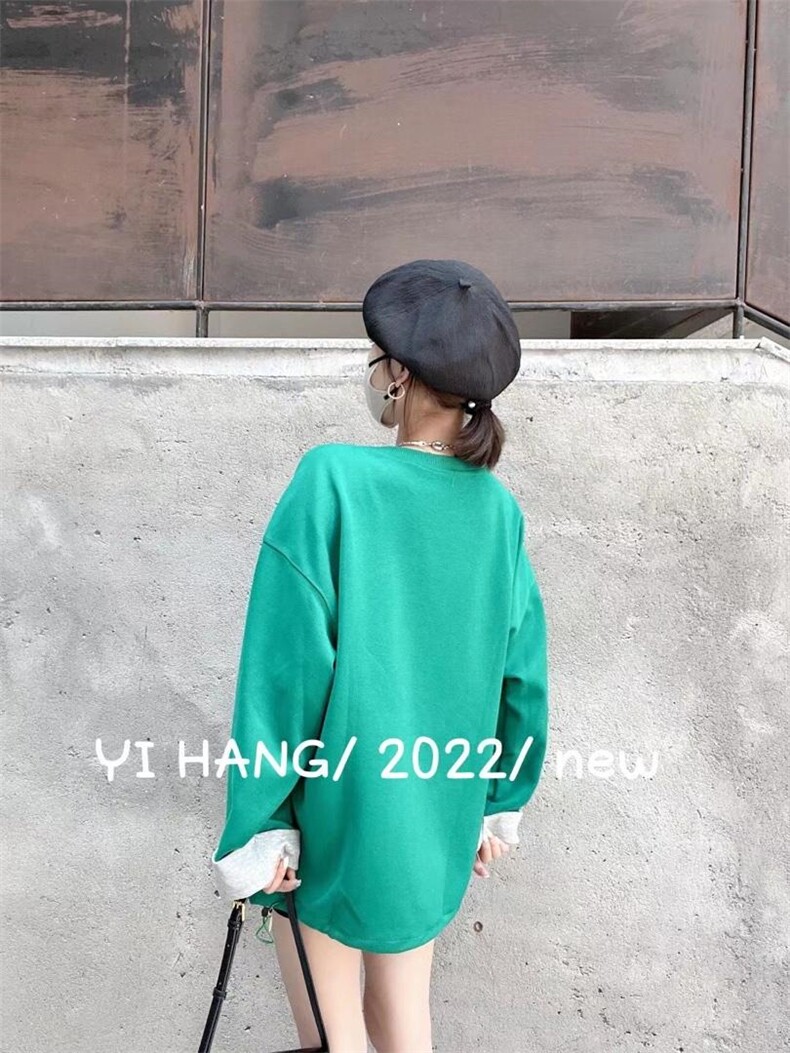 撞色复合卫衣主推主推，女装卫衣/绒衫，一杭