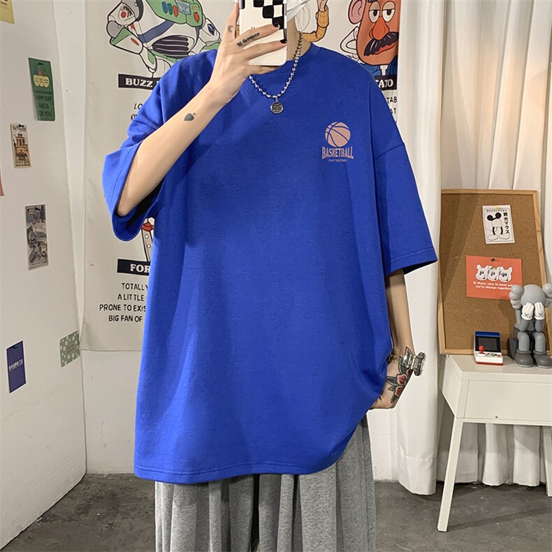 DX17237-P20纯棉短袖t恤男大码半袖打底衫宽松体恤衫海报风,男装T恤,电商A040