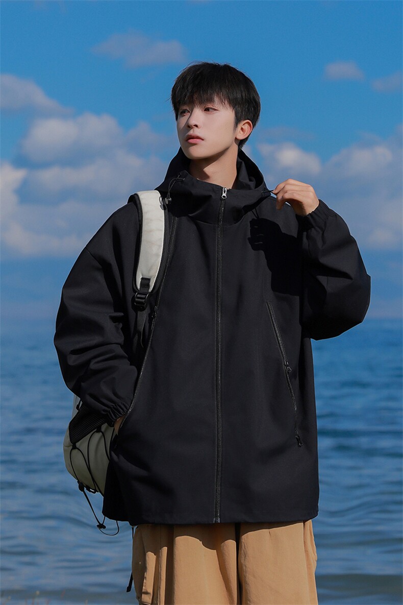 JK7830-P702025秋季新款渐变连帽防水宽松夹克外套,男装夹克,星座109-1