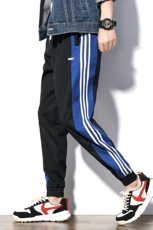 2019冬季新款白墙风日系宽松大码男运动加绒休闲裤K8191-P65，男装休闲裤，电商A001