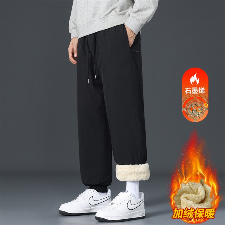 石墨烯护膝超厚防风男士大码加厚加绒保暖休闲棉裤JR1821-特P35图片
