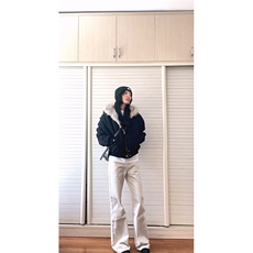 现货高品质美式高街冬季重磅硬挺短款座山雕毛领棉衣男女加厚外套，男装棉衣，电商A486-1