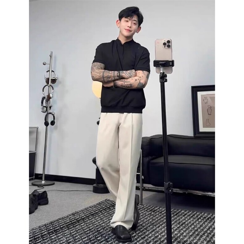 【序77】凉感休闲西裤微喇长裤XK696-特P35上衣CS808-P35，男装西裤，星座1213