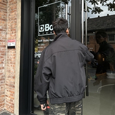 秋季2025老钱风抖音纯色休闲立领夹克店主风A236-82509-P135，男装夹克，电商A236