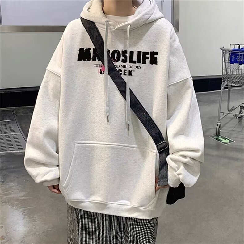 情侣美式hiphop潮牌蜘蛛印花连帽卫衣女秋冬新款加绒加厚宽松外套,女装短外套,星座506A