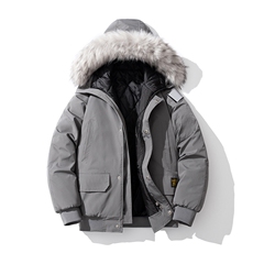 1白底连帽可脱卸毛领工装棉衣男大码潮流棉衣男MY77917P138控198，男装棉衣，星座226-2