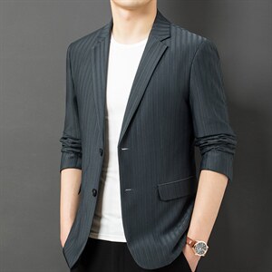男士西装外套春秋季休闲西服男2023秋季新款中年爸爸单件上衣图片