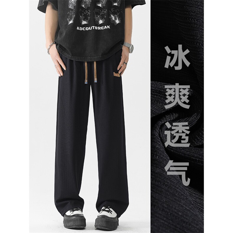 美式高街潮牌宽松阔腿长裤春季百搭直筒复古 1109 特批37图片