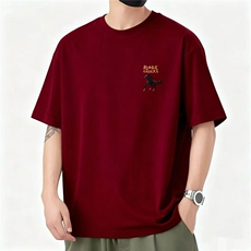 1506-1/TL4191/P33美式短袖t恤男士2026夏季新款痞帅个性印牌宽松，男装T恤，星座1506-1