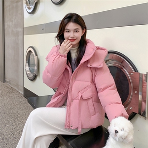 羽绒服女2024新款冬季女装韩版宽松大码白鸭绒女士羽绒面包服图片