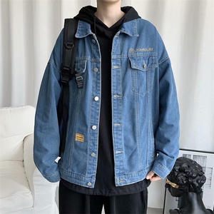 男士牛仔外套新款春秋季炸街上衣韩版刺绣休闲夹克男装JK1014-p58图片
