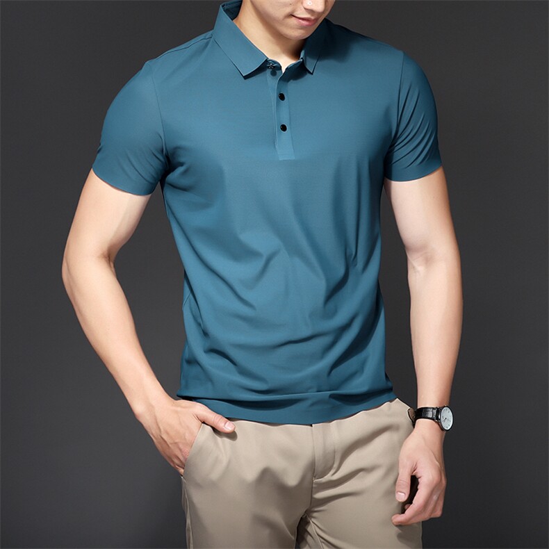 夏季冰丝无痕POLO衫男士高端百搭商务翻领T恤上衣PL1199-P38,男装Polo衫,电商B306