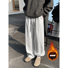现货秋冬加绒加厚宽松直筒卫裤男潮牌痞帅休闲裤子-A1667TP45控68，男装休闲裤，电商B241