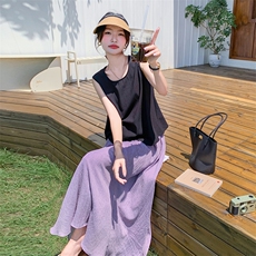 新款现货主推韩版棉麻套装9861-P125-K178，女装套装/套裙，2C129