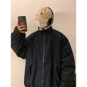 新款男女加厚日系简约棉袄棉服气质时尚慵懒面包服  Y6586 P85图片