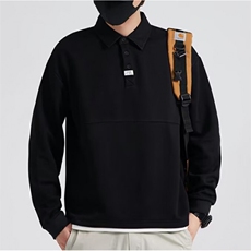 1506-1/WC00821/P25假两件长袖polo衫男新款高级感翻领帅气潮卫衣，男装卫衣，星座1506-1