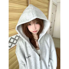 5344-P56原版/刺绣/侧边拉链/后包领休闲外套卫衣薄款，女装卫衣/绒衫，星座617A-2