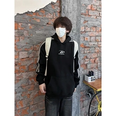 潮流气质简约新款纯棉华棉复合银狐绒卫衣时尚原宿慵懒流行WYC129，男装卫衣，星座516A